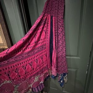 BOHO Pink and Blue Women's dress